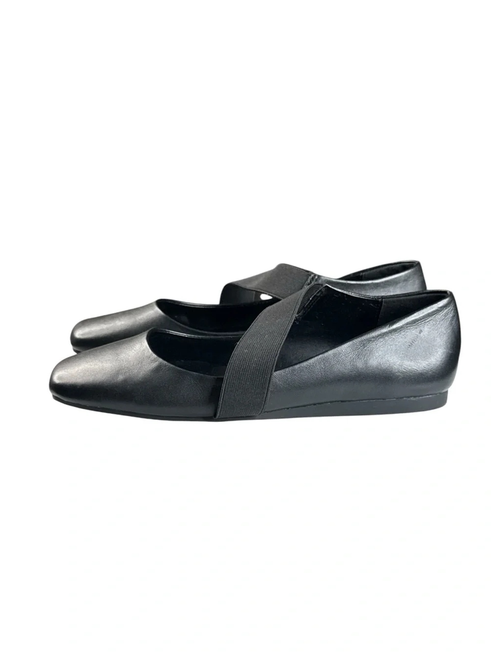 BLONDO BRIELLE BLACK LEATHER WATERPROOF SQUARE TOE BALLET FLATS SIZE 9